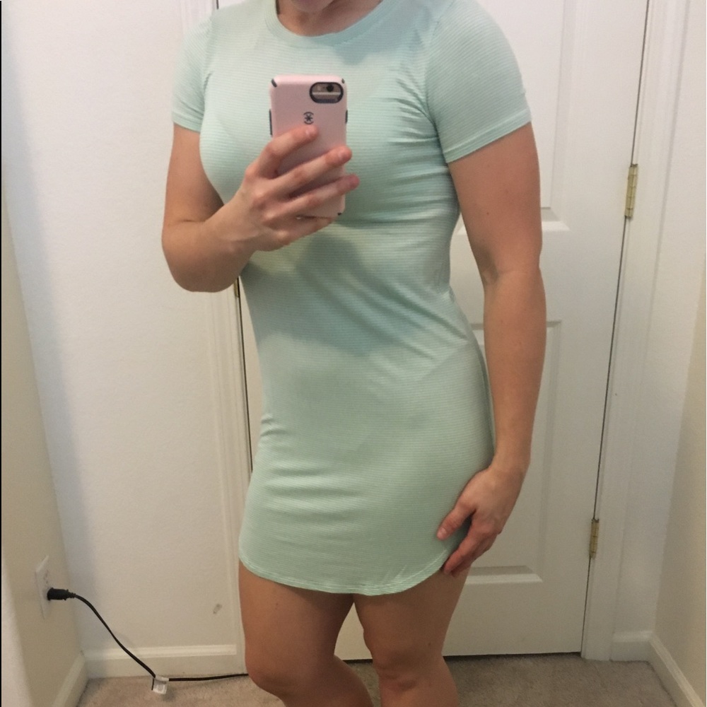 Baby blue fitted dress